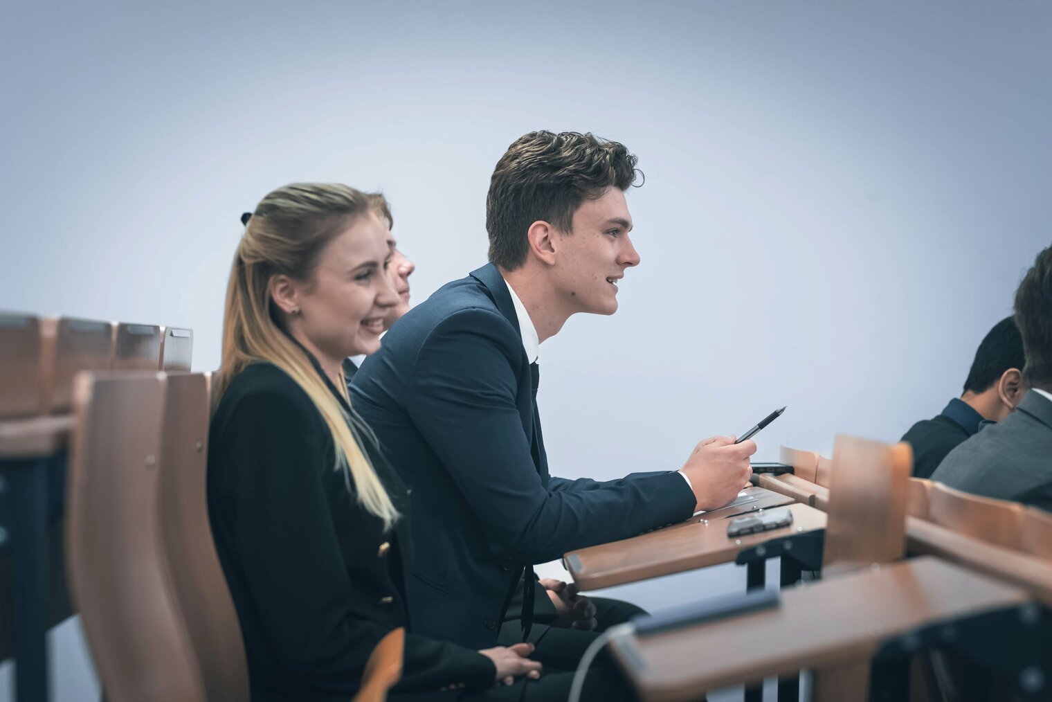 Students in Business and Hospitality class