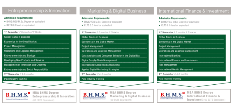 MBA Programs of B.H.M.S. Lucerne Switzerland